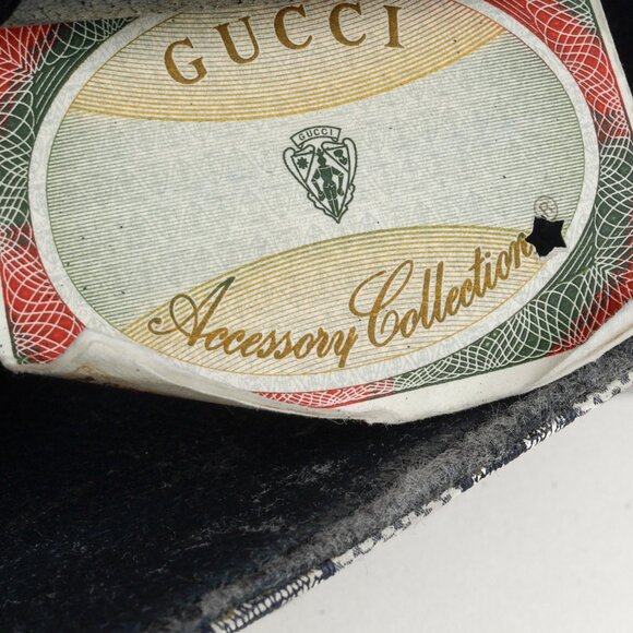 Gucci Vintage Navy Blue Monogram Clutch Bag - Picture 13 of 14